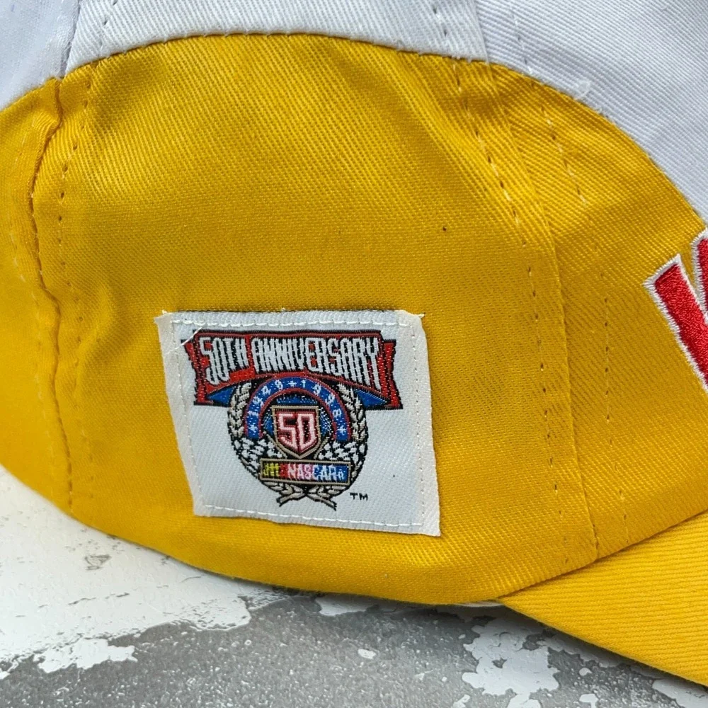Vintage Rusty Wallace Hat Cap Snapback Nascar Racing Colorblock 90s Y2K Big Logo
